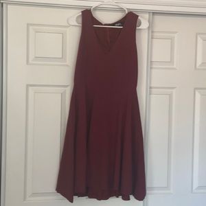 Maroon midi dress